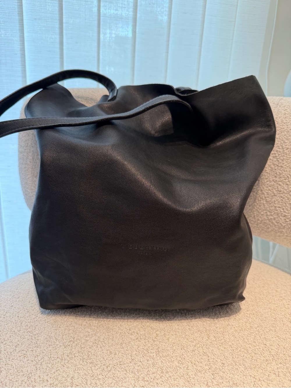 Liebeskind Black Leather Tote Bag - Minimal Everyday Carry